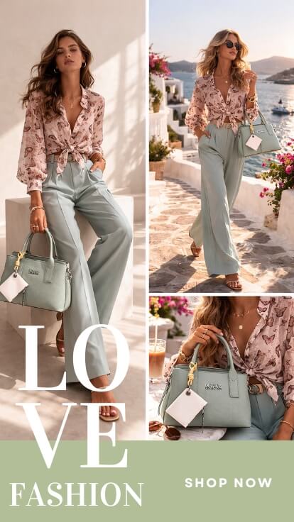 Καλοκαιρινό γυναικείο σύνολο με παστέλ τσάντα και μοντέρνο στυλ